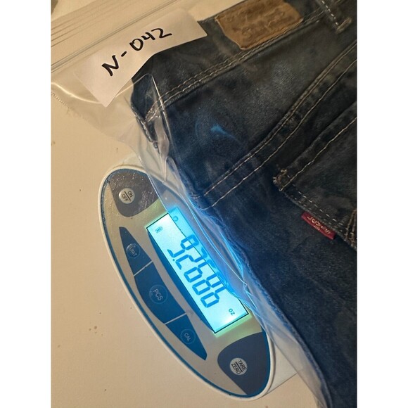 LEVI'S Shortall Girls 12 Reg Button Front Medium Wash Denim Overall Distressed - Picture 7 of 7